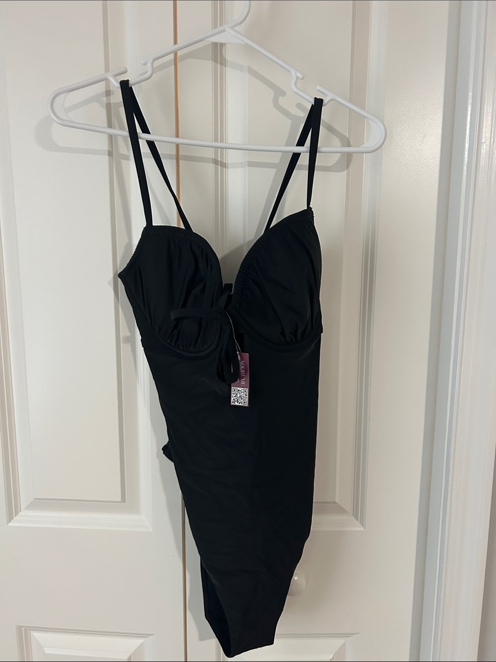 Adore Me Black One-Piece Swimsuit with Underwire Cups